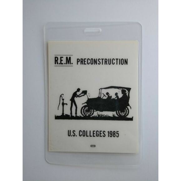 REM Backstage Pass Preconstruction US Colleges Laminated Alternative New Wave - Picture 2 of 4